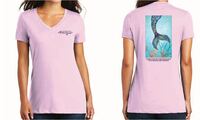 Preorder Art Harvest Cotton Women's V-neck Short Sleeve Shirt- Lavender